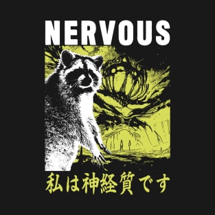 Nervous Raccoon Japanese T-Shirt