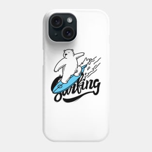 Surfing Polar Bear Design Phone Case