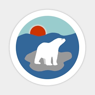 Polar Bear on Ice Floe Magnet