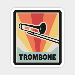 Retro 70s TROMBONE Poster Magnet