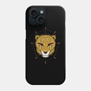 cheetah vector design template Phone Case