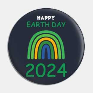 happy earth day 2024 gift april 22 Cute Teacher  Lover Rainbow Pin