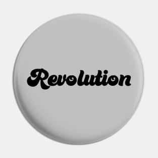 Revolution, black Pin