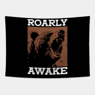 Roarly Awake - Grizzly Bear Tapestry