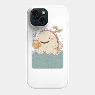 Cute Axolotl & Coffee Kawaii Anime Axolotls & Coffee Lover Phone Case