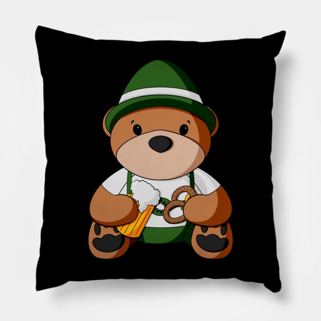 Boy Oktoberfest Teddy Bear Pillow by Alisha Ober Designs