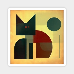 Cubist cat Magnet