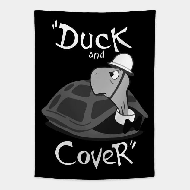 Duck and Cover - Vintage Cold War Tapestry by warishellstore