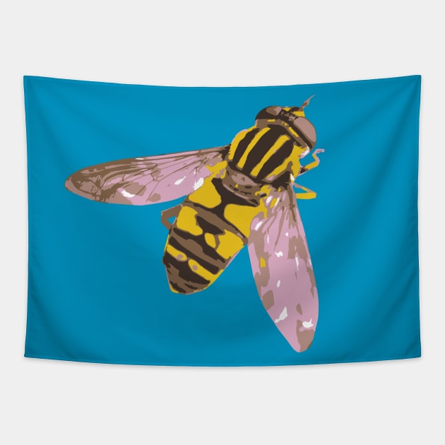 Hoverfly vector illustration Tapestry by Bwiselizzy