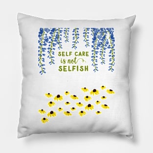 Positive flowers blooming Pillow