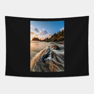 Sunset at Trinidad State Beach Tapestry