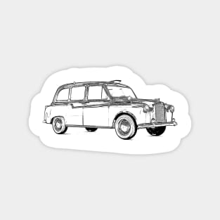 London Black Cab Wireframe Magnet