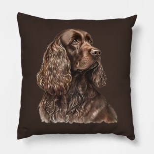 Chocolate Cocker Spaniel Pillow