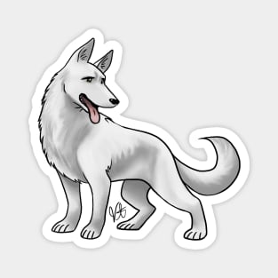 Dog - German Shepherd - White Magnet