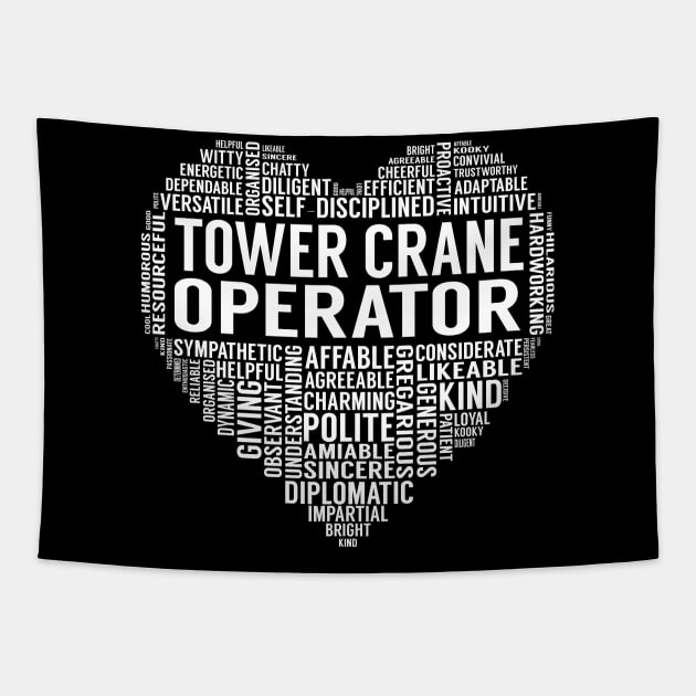 Tower Crane Operator Heart Tapestry by LotusTee