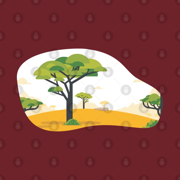 Background Africa Safari Cartoon Inland Savanna by Asykar