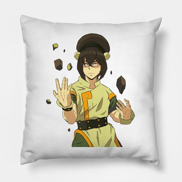 Toph The Blind Bandit Pillow by Dorin