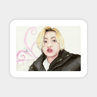 Jungkook Blonde Selca Pout Magnet