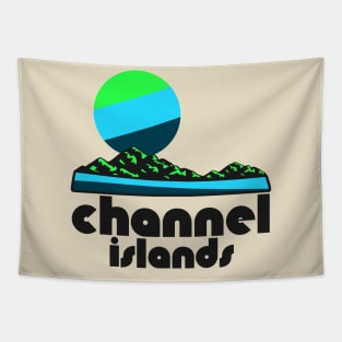 Retro Channel Islands ))(( Tourist Souvenir National Park Design Tapestry