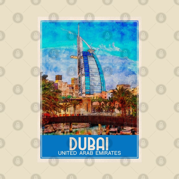 Travel Art Dubai United Arab Emirates by faagrafica