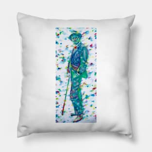 JAMES JOYCE - watercolor portrait .5 Pillow