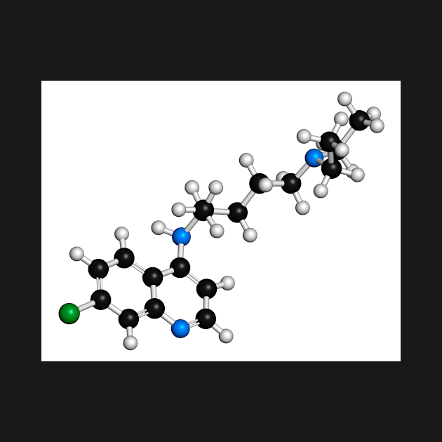 Chloroquine malaria drug molecule (F011/1426) by SciencePhoto