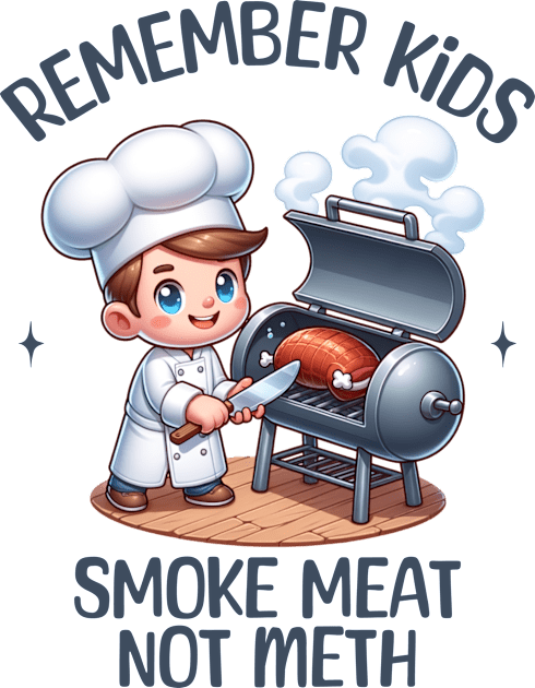 Remember Kids, Smoke Meat, not Meth Kids T-Shirt by Blended Designs