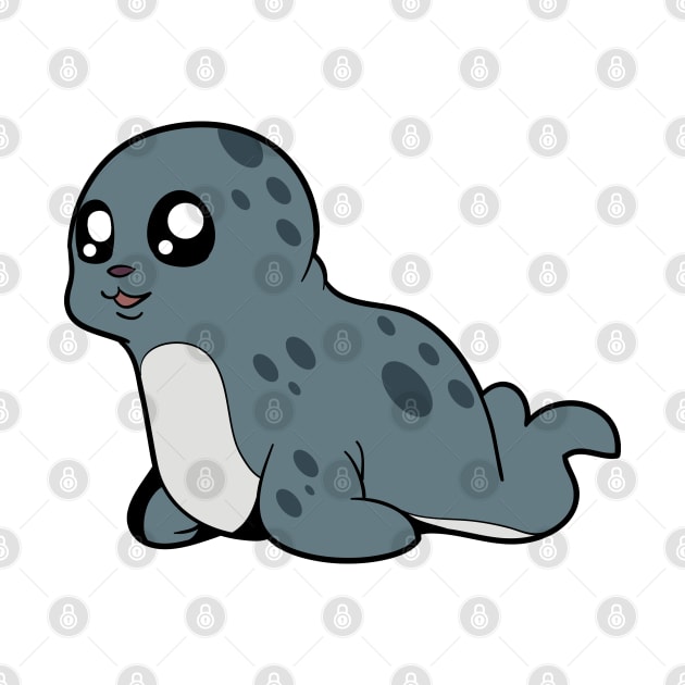 Kawaii grey seal by Modern Medieval Design