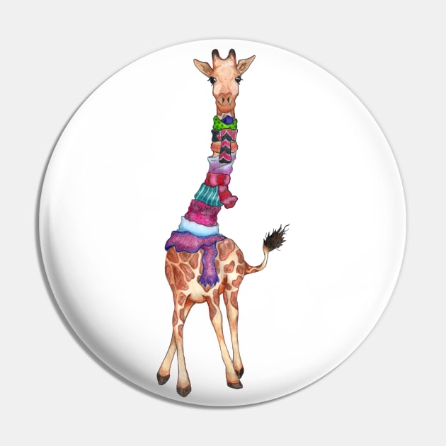 Cold Outside - Cute Giraffe Illustration Pin by PerrinLeFeuvre