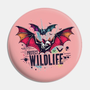 Protect Wildlife Bats Pin