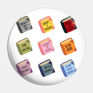 Bookish romance tropes Pin