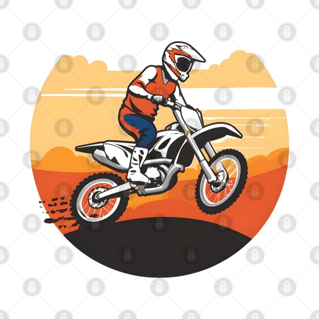 Minimalistic Man on Motorcross by SimpliPrinter