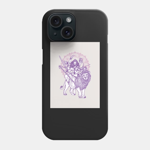 Goddess - Durga Phone Case by zeichentier