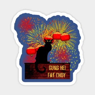 Chat Noir Chinese New Year Magnet