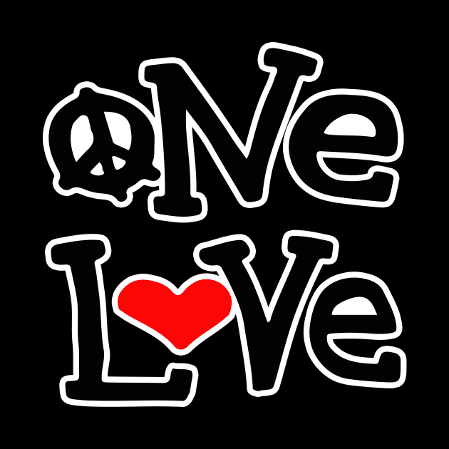 One Love Peace Heart by LionTuff79