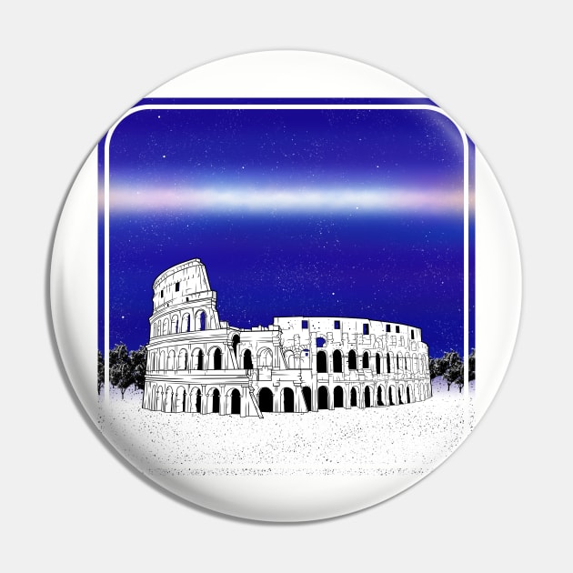 Colosseum black and white illustration Pin by mailboxdisco