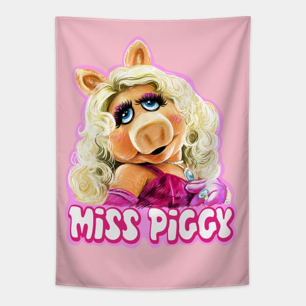 Miss Piggy - The Muppets Fan Art Tapestry by CatsandBats