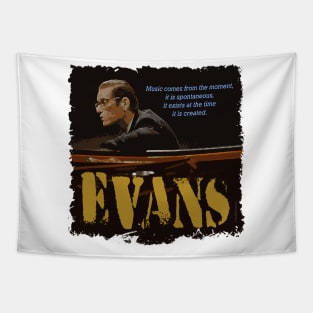 Jazz Wisdom of Vintage Bill Jarr Evans Tapestry