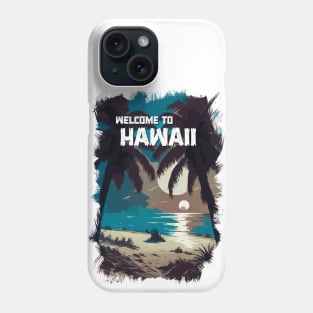 HAWAII beach at Sunset ✪ Vintage style poster Most Beautiful Places on Earth Phone Case