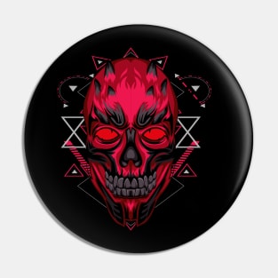 skull head retro Pin