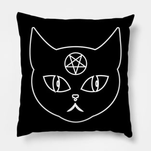 Cute Occult Satanic Cat Pillow