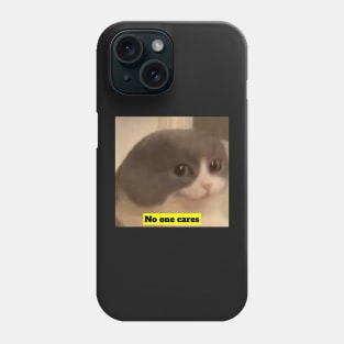 Smooth Cat judging YOU - No one cares Phone Case