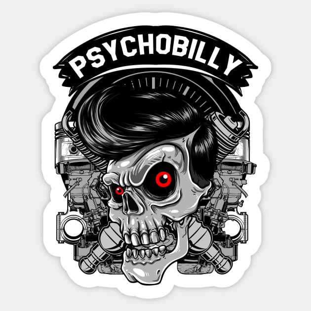 Psychobilly Psychobilly - Hi-Octane Club - Patch Keychains Stickers -   - Biggest Patch Shop worldwide