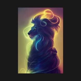 A colourful spectral lion T-Shirt