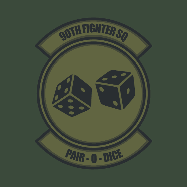 90th Fighter Squadron Patch (subdued) by Tailgunnerstudios