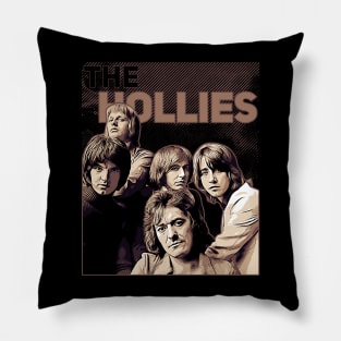 The Hollies // Band// Brown Vintage Pillow