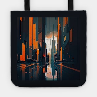 Future Cyber Cityscape Tote