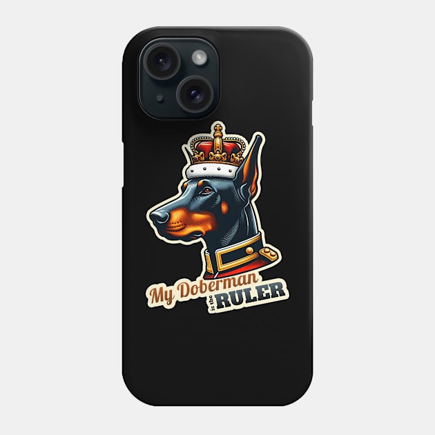 King Queen Doberman Phone Case by k9-tee