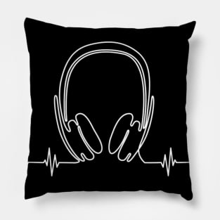 Gaming Heartbeat Headphones Video Gamer Design Online Gaming Pillow