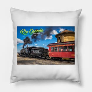 Rio Grande Southern 20 Steam Locomotive at Antonito Colorado Pillow